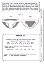 Load image into Gallery viewer, Men’s Backless Low-Rise Underwear Brief 091 PDF Sewing Pattern