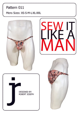 Men's Low-Rider Stringy Bikini with Full Rear 011 PDF Sewing Pattern