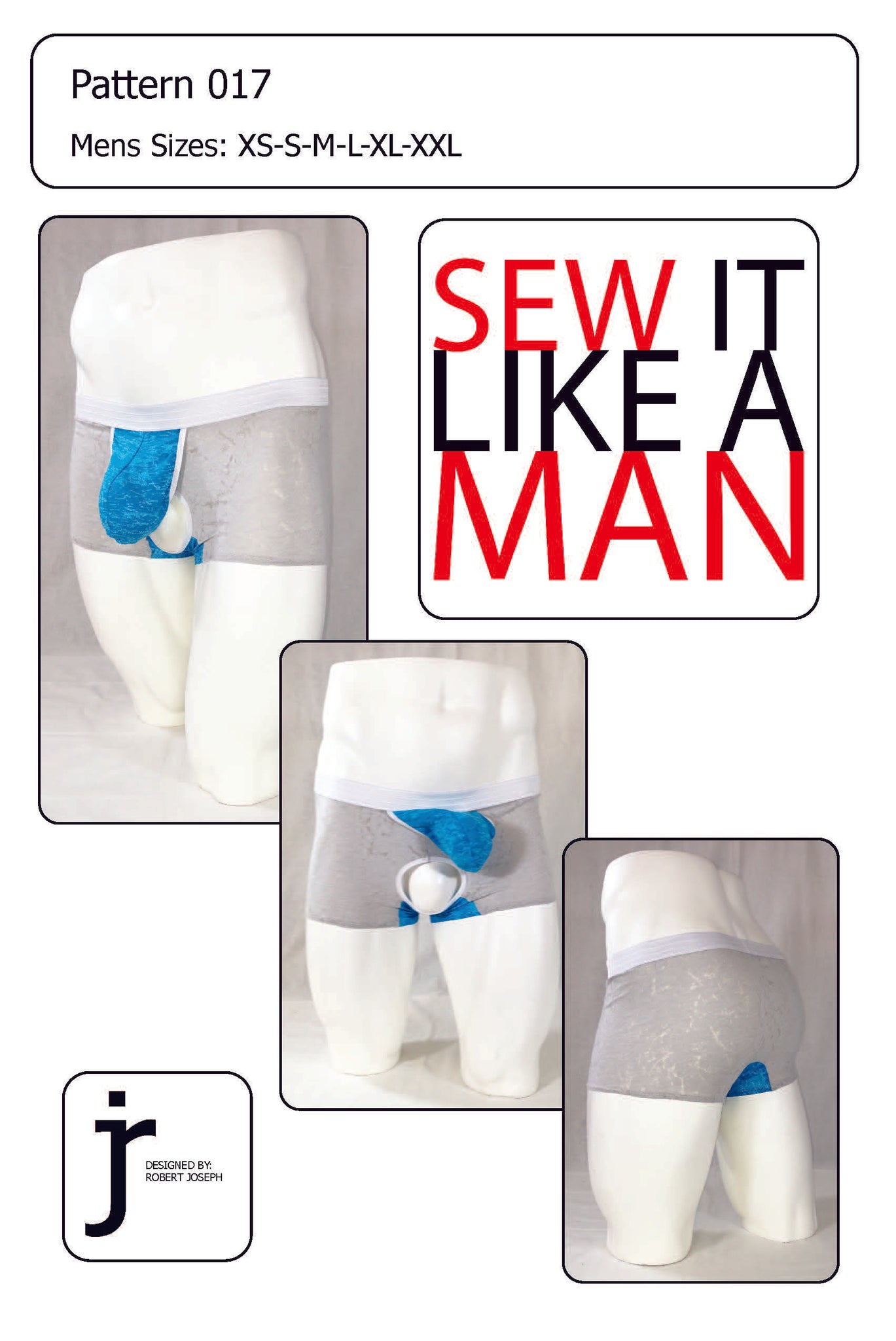 Men's Sack Pouch Boxer Brief Underwear 017 PDF Sewing Pattern