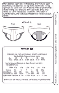 Men’s Backless Brief/Jockstrap 025 PDF Sewing Pattern