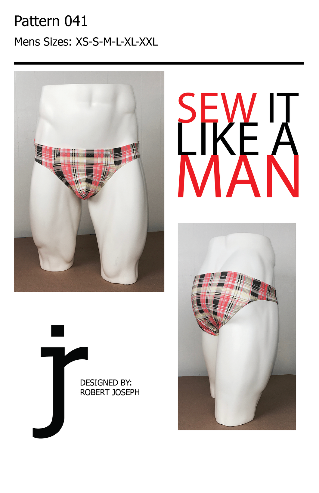 Men's Full Pouch Low Rise Bikini Sewing Pattern PDF
