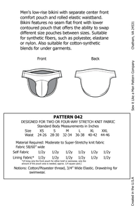 Men's Flat Front Contoured Pouch Bikini MAIL