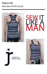 Men's Racer Back Tank Top Pattern PDF