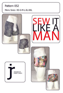 Men’s Front Pouch Square-Cut Boxer Brief 052 MAIL Sewing Pattern