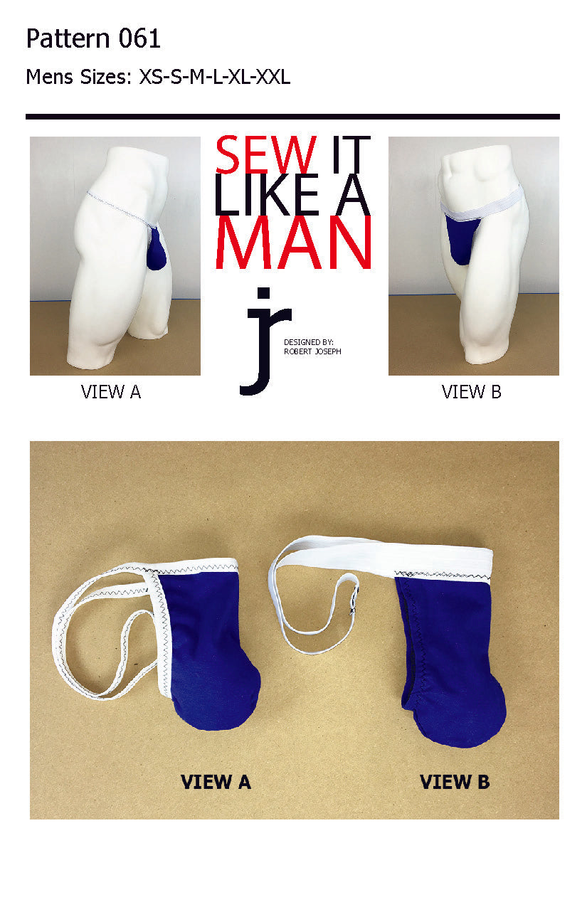 Men's Strapless Sack Pouch G-String Jockstrap Underwear Sewing Pattern –  Sew It Like A Man