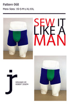 Load image into Gallery viewer, Mens Bermuda Boxer Brief Trunk Underwear Sewing Pattern PDF