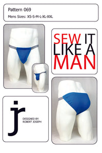 Mens Tanga Brief Underwear Swimwear Sewing Pattern PDF Digital Download