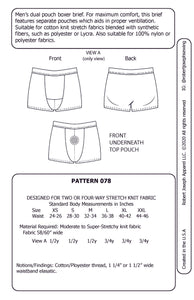 Men's Dual Pouch Boxer Brief Sewing Pattern PDF
