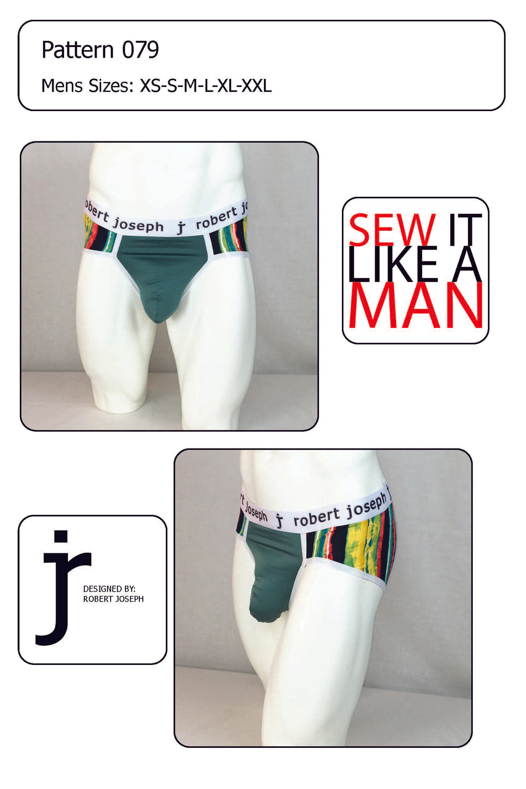 Men's Sack Pouch Bikini Brief Underwear Sewing Pattern PDF