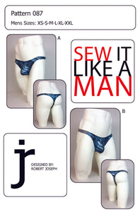 Men's T-Back Thong PDF Sewing Pattern in 2 Views
