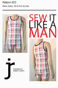 Mens Wrestling Singlet Sewing Pattern PDF