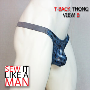 Men's T-Back Thong in 2 Views