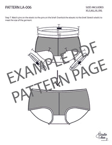 Womens Boy Cut Brief Underwear Sewing Pattern PDF