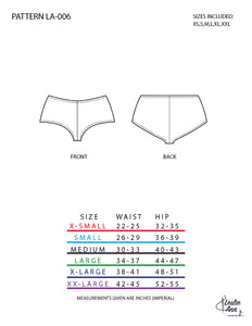 Womens Boy Cut Brief Underwear Sewing Pattern PDF