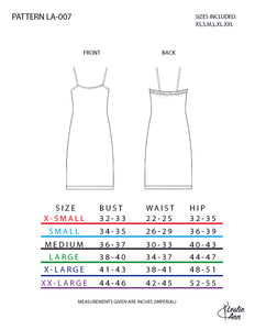 Women's Camisole Dress Basic Relaxed/Loose Fit Sewing Pattern PDF