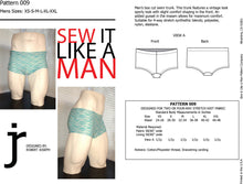 Load image into Gallery viewer, Mens Box-Cut Swim Trunk Sewing Pattern MAIL