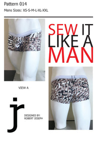 Men's Low-Rise Show-Off Boxer Brief Sewing Pattern PDF