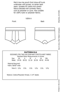 Men's Low-Rise Show-Off Boxer Brief Sewing Pattern MAIL