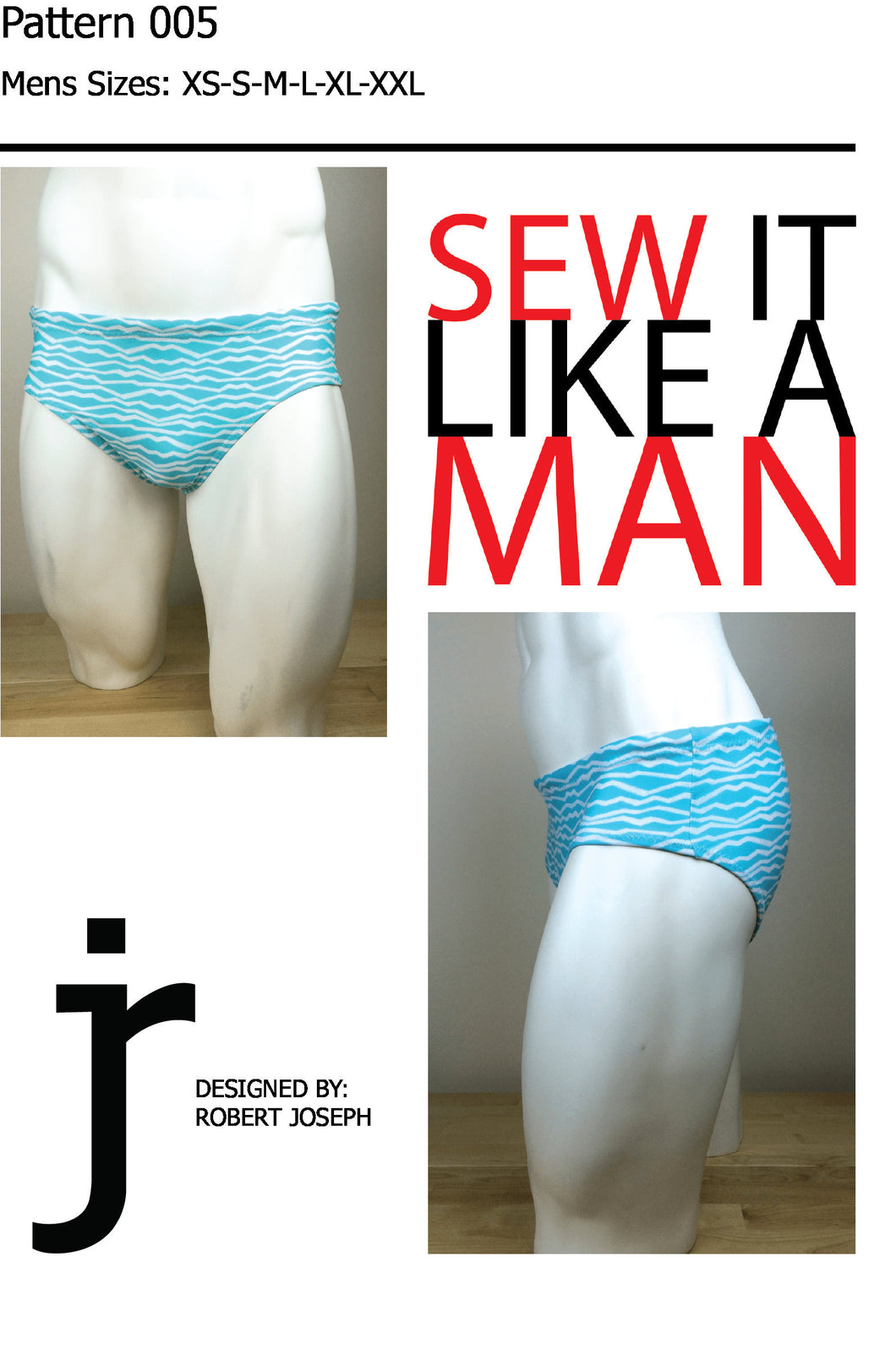 Mens Swim Brief/Bikini Underwear Sewing Pattern PDF