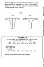 Load image into Gallery viewer, Mens Swim Thong Posing Underwear Sewing Pattern PDF