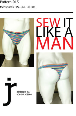 Mens Swim Thong Posing Underwear Sewing Pattern MAIL